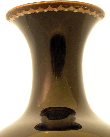 Tall Graceful Japanese Cloisonne Vase Tall Graceful Japanese Cloisonne Vase