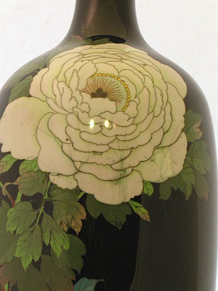 Tall Graceful Japanese Cloisonne Vase Tall Graceful Japanese Cloisonne Vase