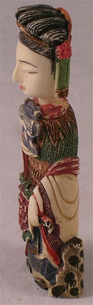 Chinese Carved Ivory Poly-Chromed Snuff Bottle Chinese Carved Ivory Poly-Chromed Snuff Bottle