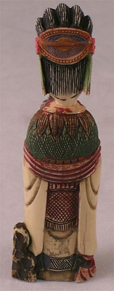 Chinese Carved Ivory Poly-Chromed Snuff Bottle Chinese Carved Ivory Poly-Chromed Snuff Bottle