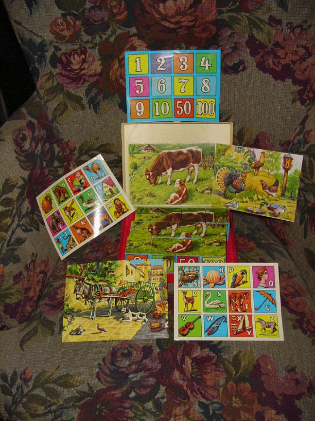 West German Wood Block Puzzles in Box West German Wood Block Puzzles in Box