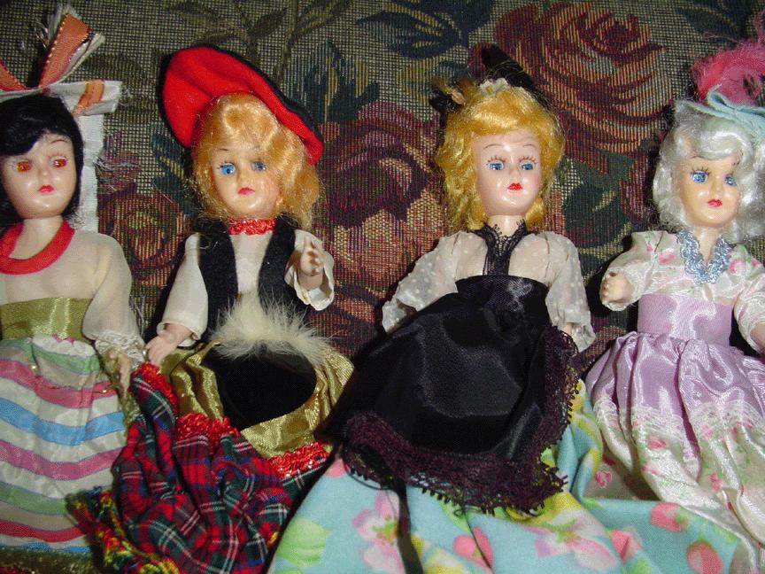 Lot of Vintage Ethnic Cake Dolls Lot of Vintage Ethnic Cake Dolls