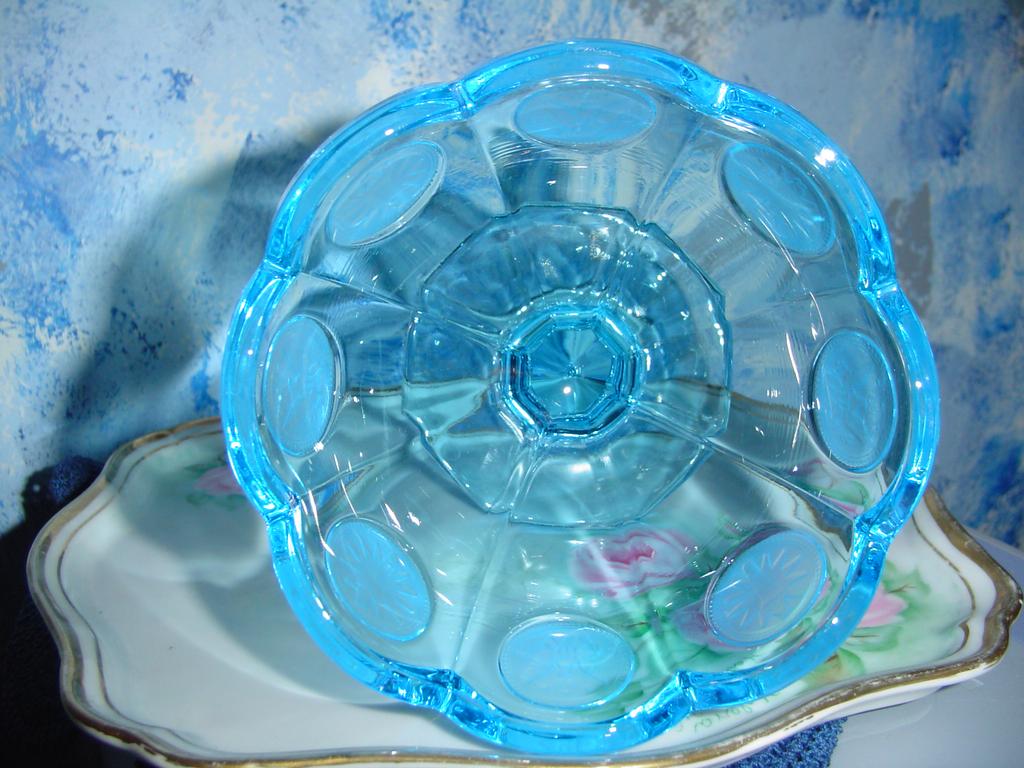 Blue Fostoria Coin Candy Dish Blue Fostoria Coin Candy Dish