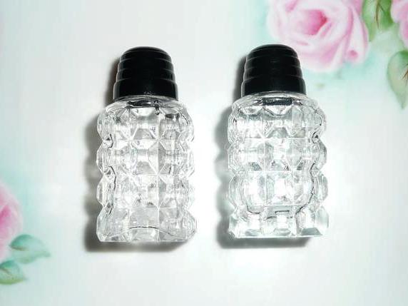 Pressed Clear Glass Set of Individual Shakers Pressed Clear Glass Set of Individual Shakers