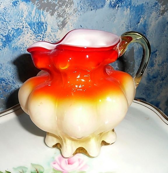 Beautiful Amberina/Yellow Blown Glass Pitcher Beautiful Amberina/Yellow Blown Glass Pitcher