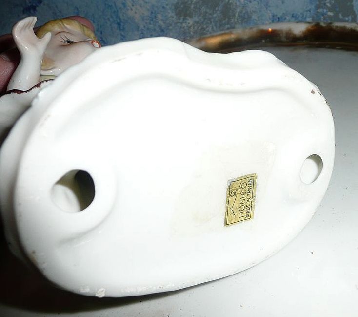 'Homco' Little Girl Figurine with Her White Puppy 'Homco' Little Girl Figurine with Her White Puppy