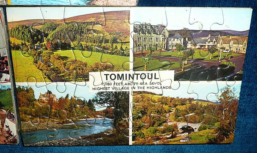 3 Vintage Color Post-Card Puzzles of England 3 Vintage Color Post-Card Puzzles of England