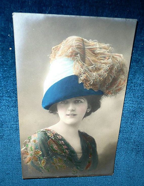 1911 Color Photo Post-Card of English Lady 1911 Color Photo Post-Card of English Lady