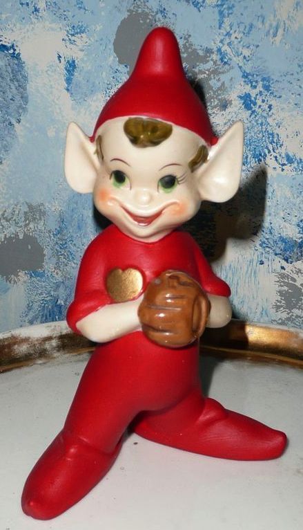 Large 8" Baseball Pitcher Player Pixie Elf Large 8" Baseball Pitcher Player Pixie Elf