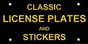 Classic License Plates and Stickers Classic License Plates and Stickers