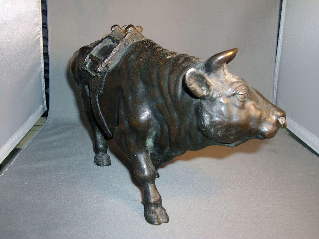 Early 19th century French Bronze Model of a Pack Ox or Bull Early 19th century French Bronze Model of a Pack Ox or Bull