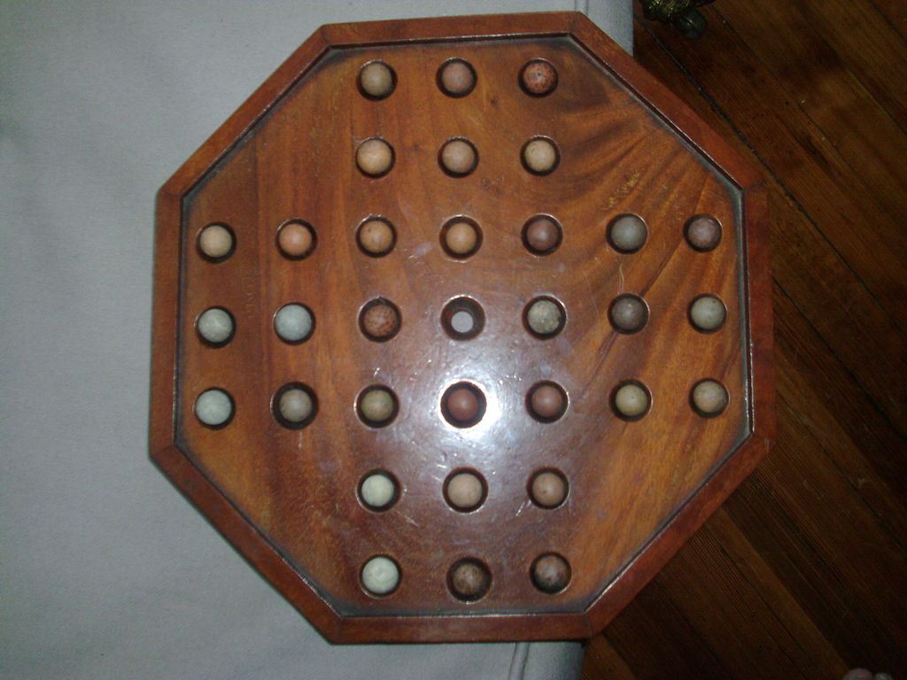 Early 19th c. Regency Mahogany Game Board with Original Clay Marbles Early 19th c. Regency Mahogany Game Board with Original Clay Marbles