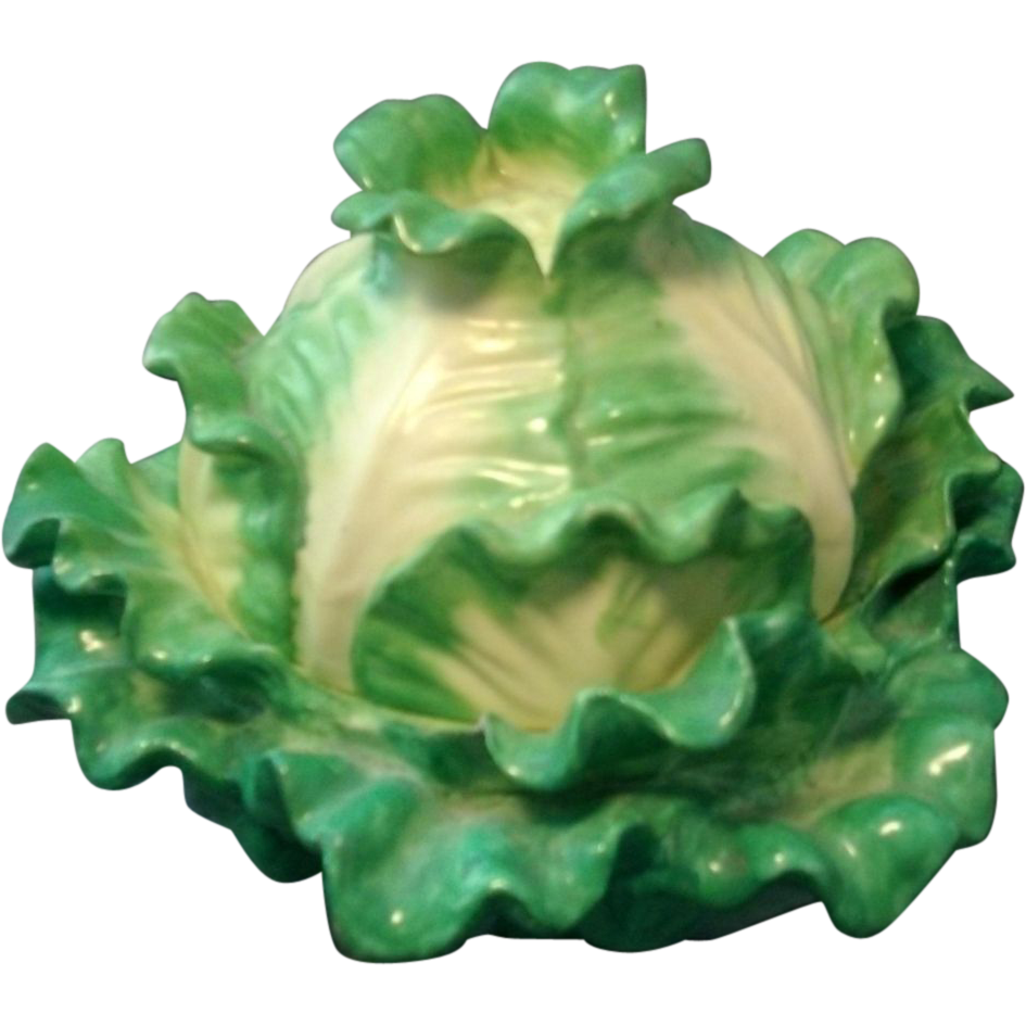 Antique 19th century Cabbage form Porcelain Tureen or Box Antique 19th century Cabbage form Porcelain Tureen or Box