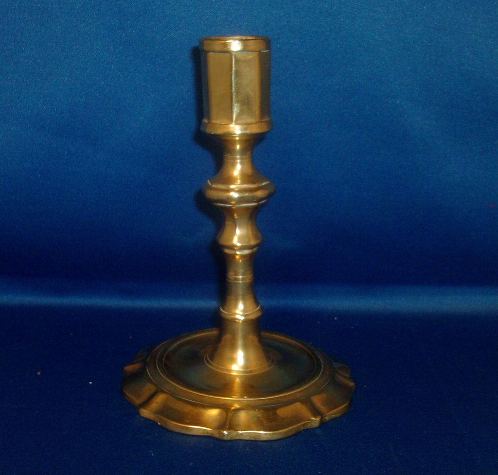 Antique 18th century English Brass Candlestick from