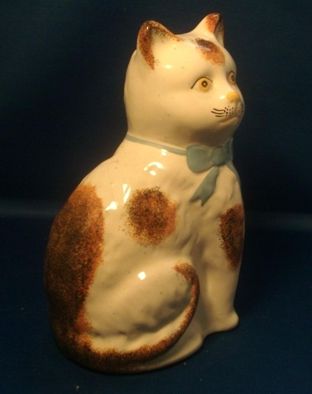 Antique 19th century Staffordshire Pearlware Pottery Cat Figure 1865 Antique 19th century Staffordshire Pearlware Pottery Cat Figure 1865