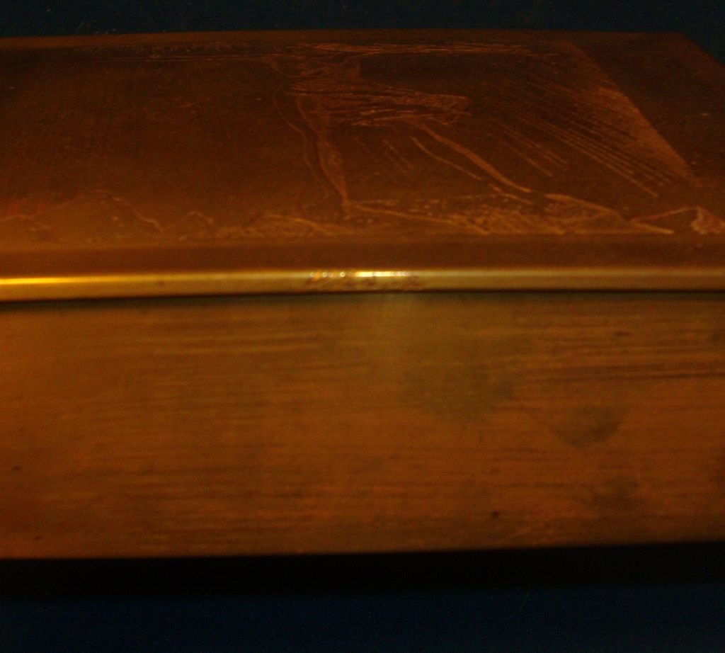 Rare Art Deco Rockwell Kent Brass Cigar Box 1920 Rare Art Deco Rockwell Kent Brass Cigar Box 1920