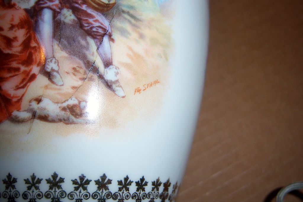 Victorian Porcelain Metal Ewer Stahl Victorian Porcelain Metal Ewer Stahl