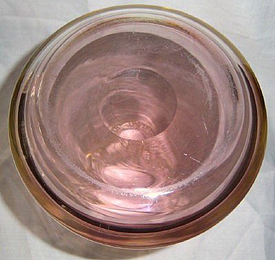 Art Glass Vase with Applied Rigaree Art Glass Vase with Applied Rigaree