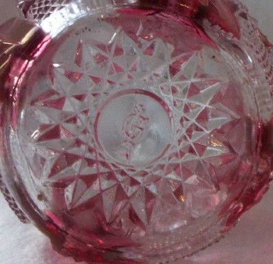 Imperial Pressed Glass Cranberry Flash Cruet Imperial Pressed Glass Cranberry Flash Cruet