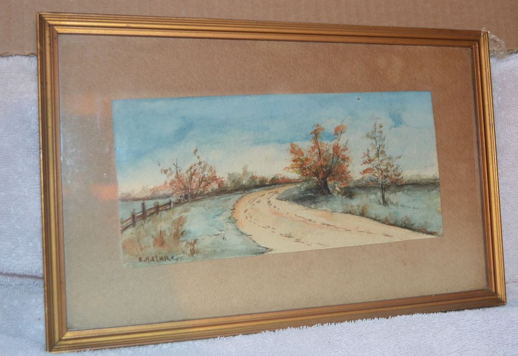Watercolor signed Clark Watercolor signed Clark