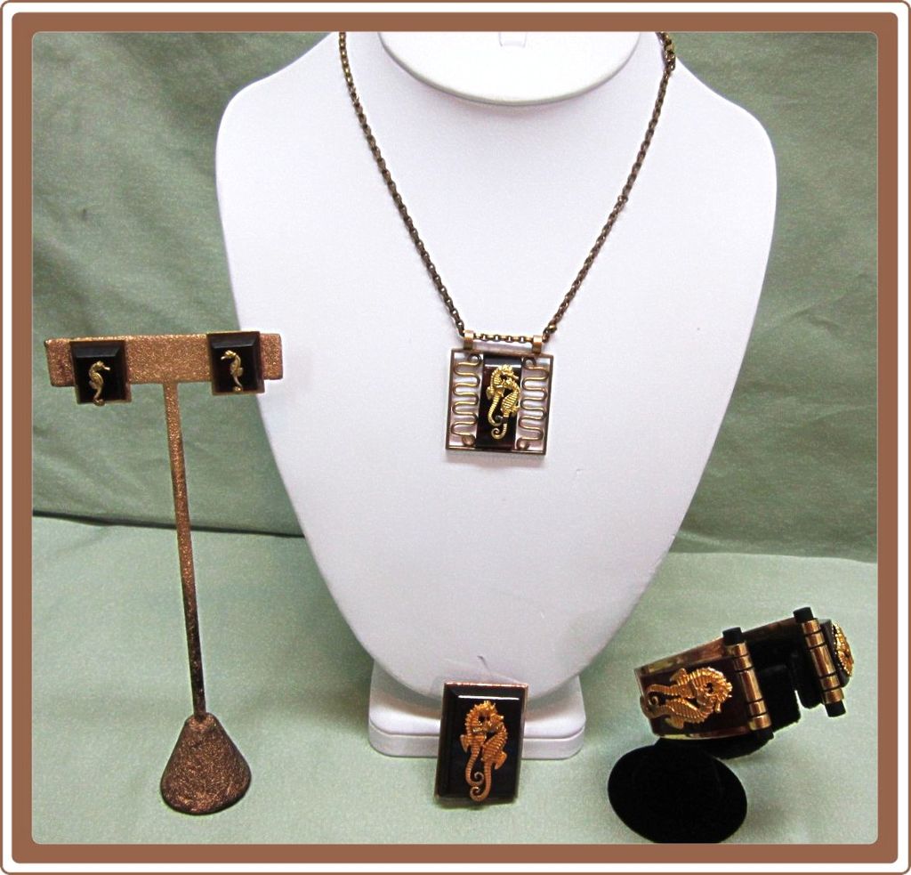 French Jewelry Seahorse Set Parure French Jewelry Seahorse Set Parure