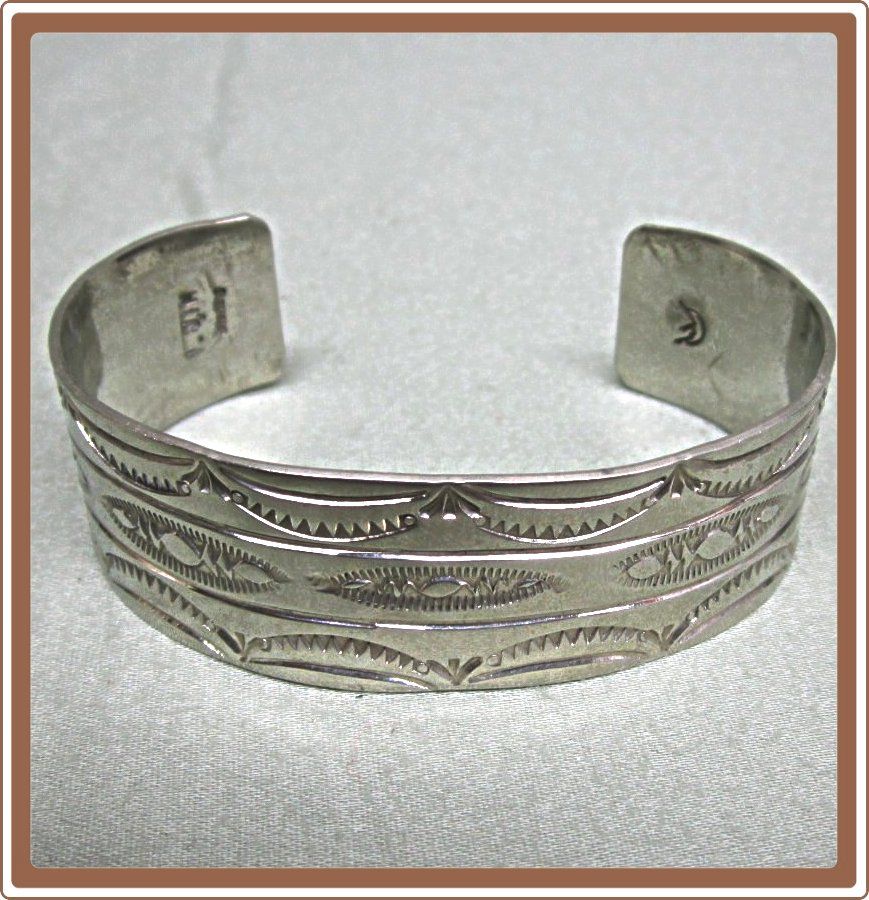 Sterling Silver Navajo Bracelet Harrison Jim Sterling Silver Navajo Bracelet Harrison Jim