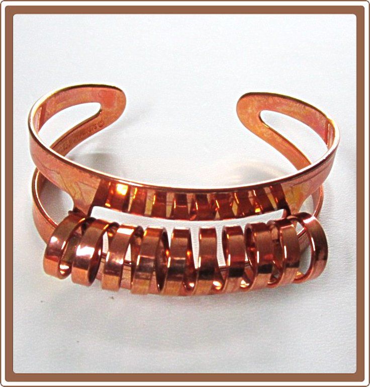 Copper Cuff Bracelet Coiled Sarah Coventry Copper Cuff Bracelet Coiled Sarah Coventry