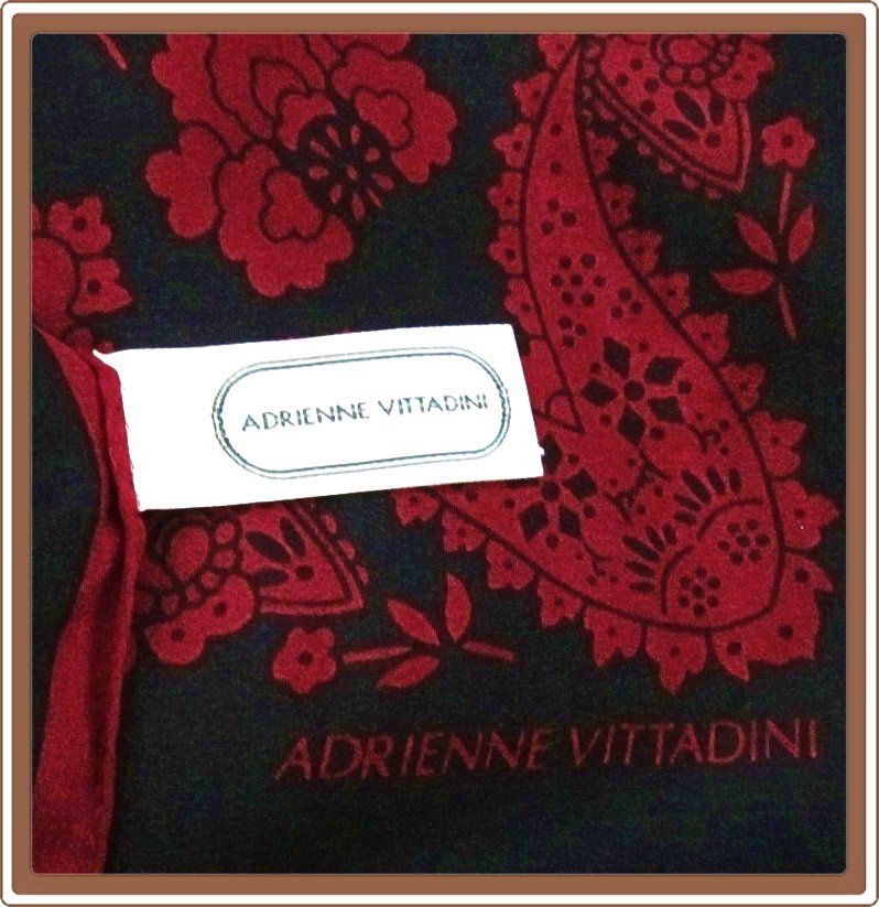 Vintage Adrienne Vittadini Silk Scarf Burgundy Paisley Vintage Adrienne Vittadini Silk Scarf Burgundy Paisley