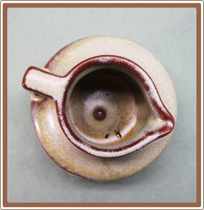 Frankoma Mini Thunderbird Jug Brown Satin Drip Glaze No 555 Frankoma Mini Thunderbird Jug Brown Satin Drip Glaze No 555