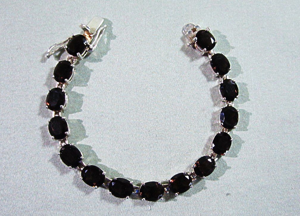 Vintage Sterling Silver and Citrine Link Bracelet ALX Vintage Sterling Silver and Citrine Link Bracelet ALX