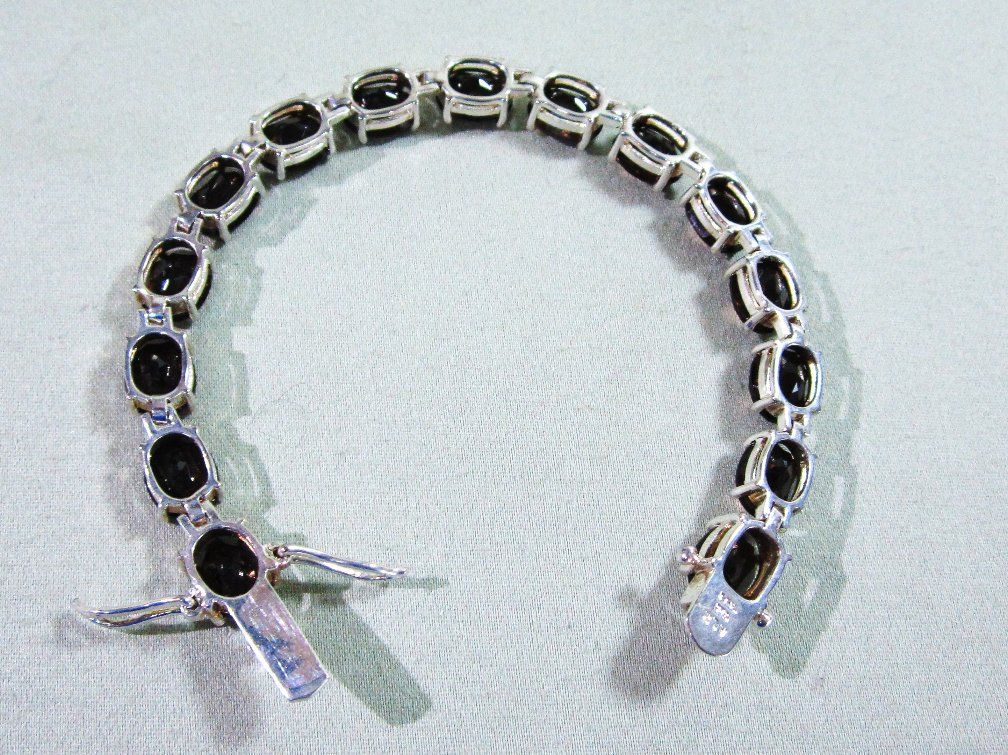 Vintage Sterling Silver and Citrine Link Bracelet ALX Vintage Sterling Silver and Citrine Link Bracelet ALX
