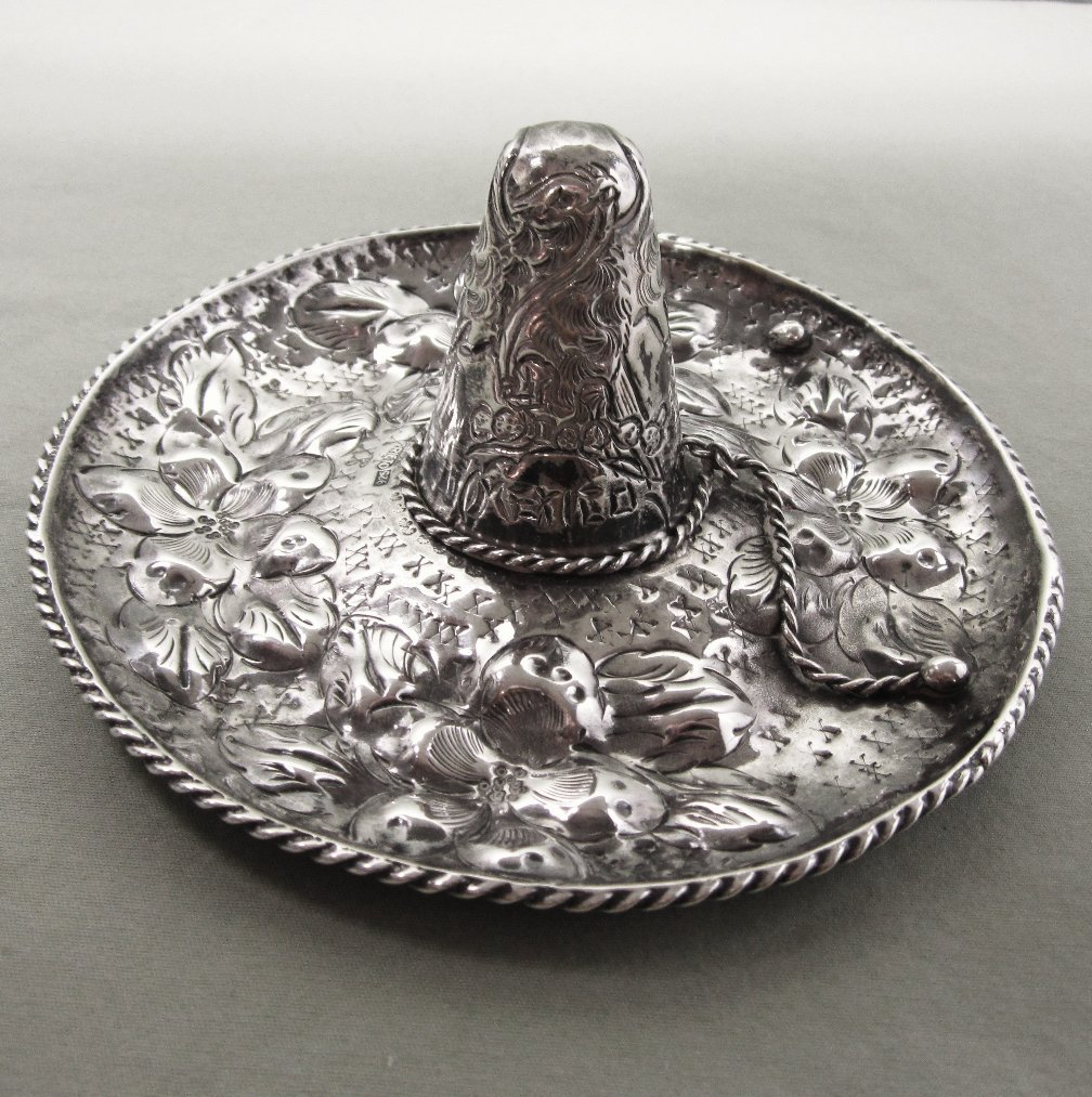 Sterling Silver Sombrero Casa Prieto Large and Ornate Sterling Silver Sombrero Casa Prieto Large and Ornate