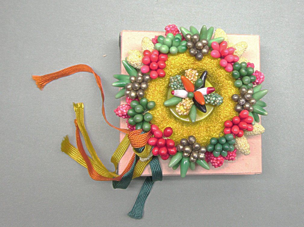 Austria Wine Cork and Bottle Wreath Fruits and Flowers Original Box Austria Wine Cork and Bottle Wreath Fruits and Flowers Original Box