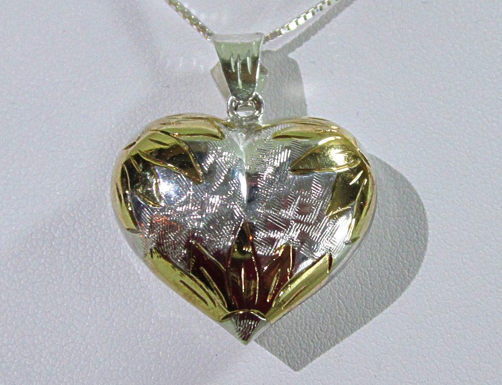 Sterling Silver Puffy Heart Pendant SU Italy Sterling Silver Puffy Heart Pendant SU Italy