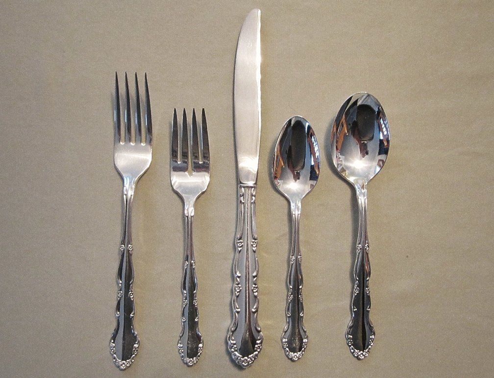 1881 Rogers Silverplate Service for Eight Flirtation Pattern 1881 Rogers Silverplate Service for Eight Flirtation Pattern