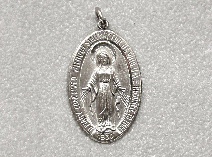 Catholic Sterling Silver Medal Immaculate Mary Catholic Sterling Silver Medal Immaculate Mary