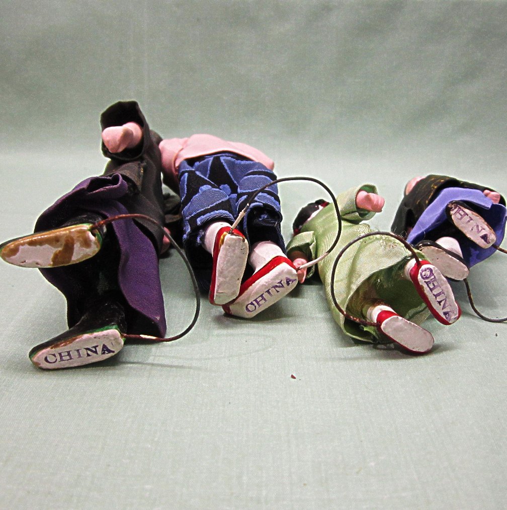 1930's Chinese Doll Family Composition Original Box 1930's Chinese Doll Family Composition Original Box