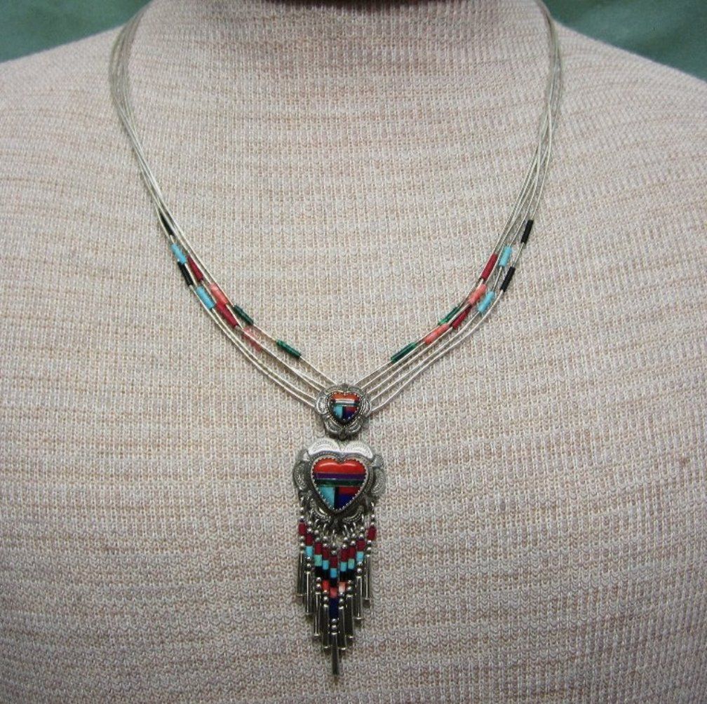 Southwestern Liquid Silver Heart Pendant Necklace Southwestern Liquid Silver Heart Pendant Necklace