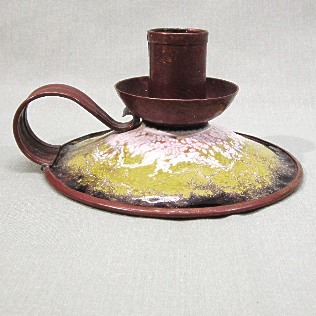 Serge Nekrassoff Enamel on Copper Candleholder Serge Nekrassoff Enamel on Copper Candleholder