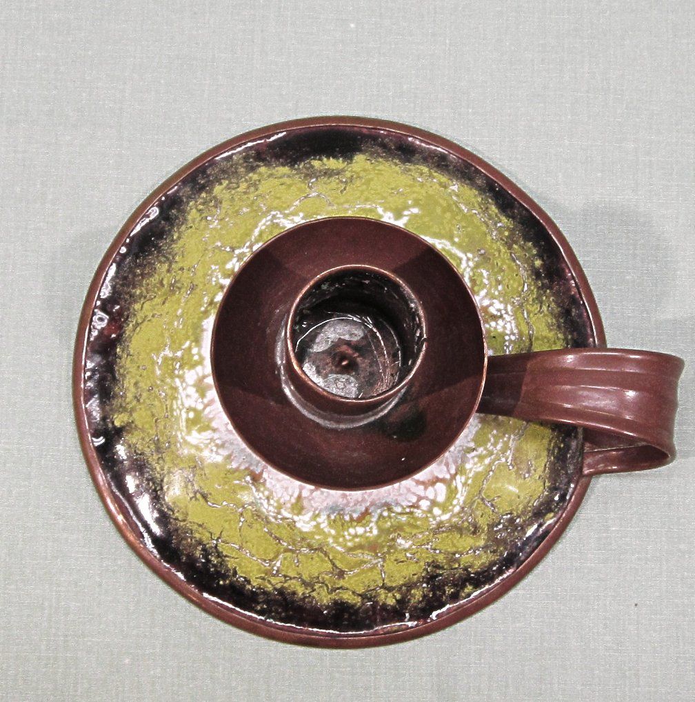 Serge Nekrassoff Enamel on Copper Candleholder Serge Nekrassoff Enamel on Copper Candleholder