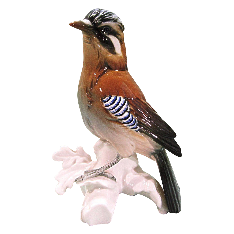 Karl Ens Porcelain Bird Figurine Jay Bird No 7098 Large Karl Ens Porcelain Bird Figurine Jay Bird No 7098 Large