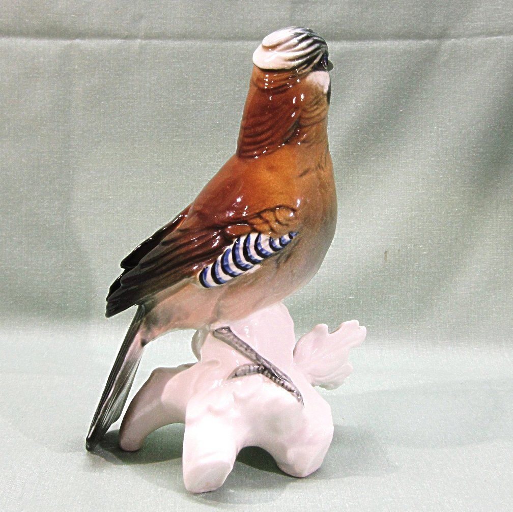 Karl Ens Porcelain Bird Figurine Jay Bird No 7098 Large Karl Ens Porcelain Bird Figurine Jay Bird No 7098 Large