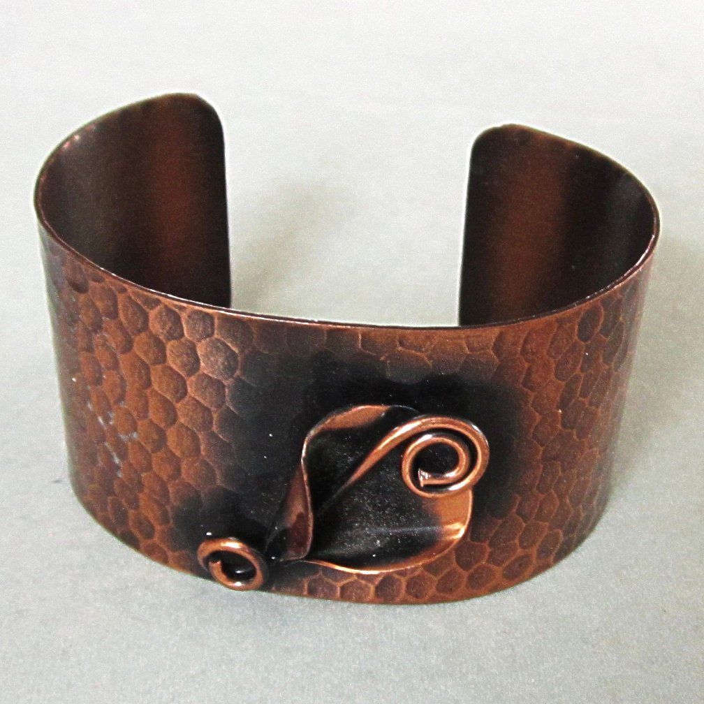 Modernist Hammered Copper Cuff Bracelet Modernist Hammered Copper Cuff Bracelet