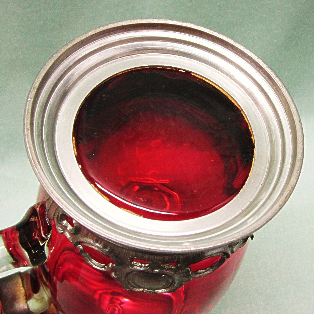 Vintage Cranberry Glass Stein Vintage Cranberry Glass Stein