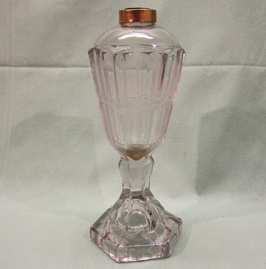 Old Cut Glass Whale Oil Lamp Old Cut Glass Whale Oil Lamp