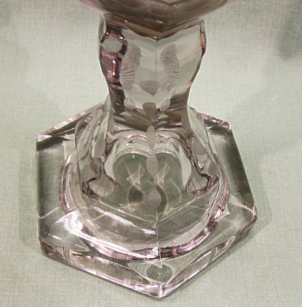 Old Cut Glass Whale Oil Lamp Old Cut Glass Whale Oil Lamp