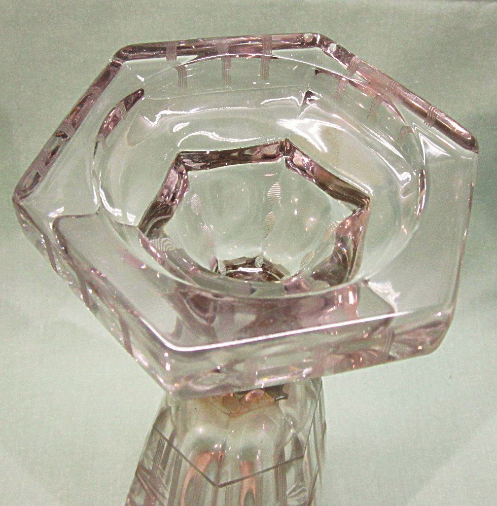 Old Cut Glass Whale Oil Lamp Old Cut Glass Whale Oil Lamp