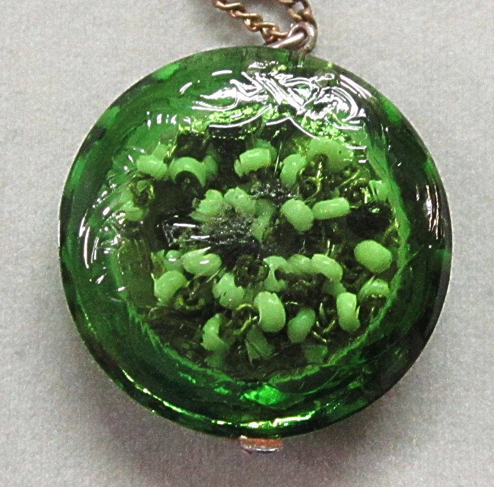 Catholic Miniature Rosary in Green Glass Case Blessed Virgin Mary Catholic Miniature Rosary in Green Glass Case Blessed Virgin Mary