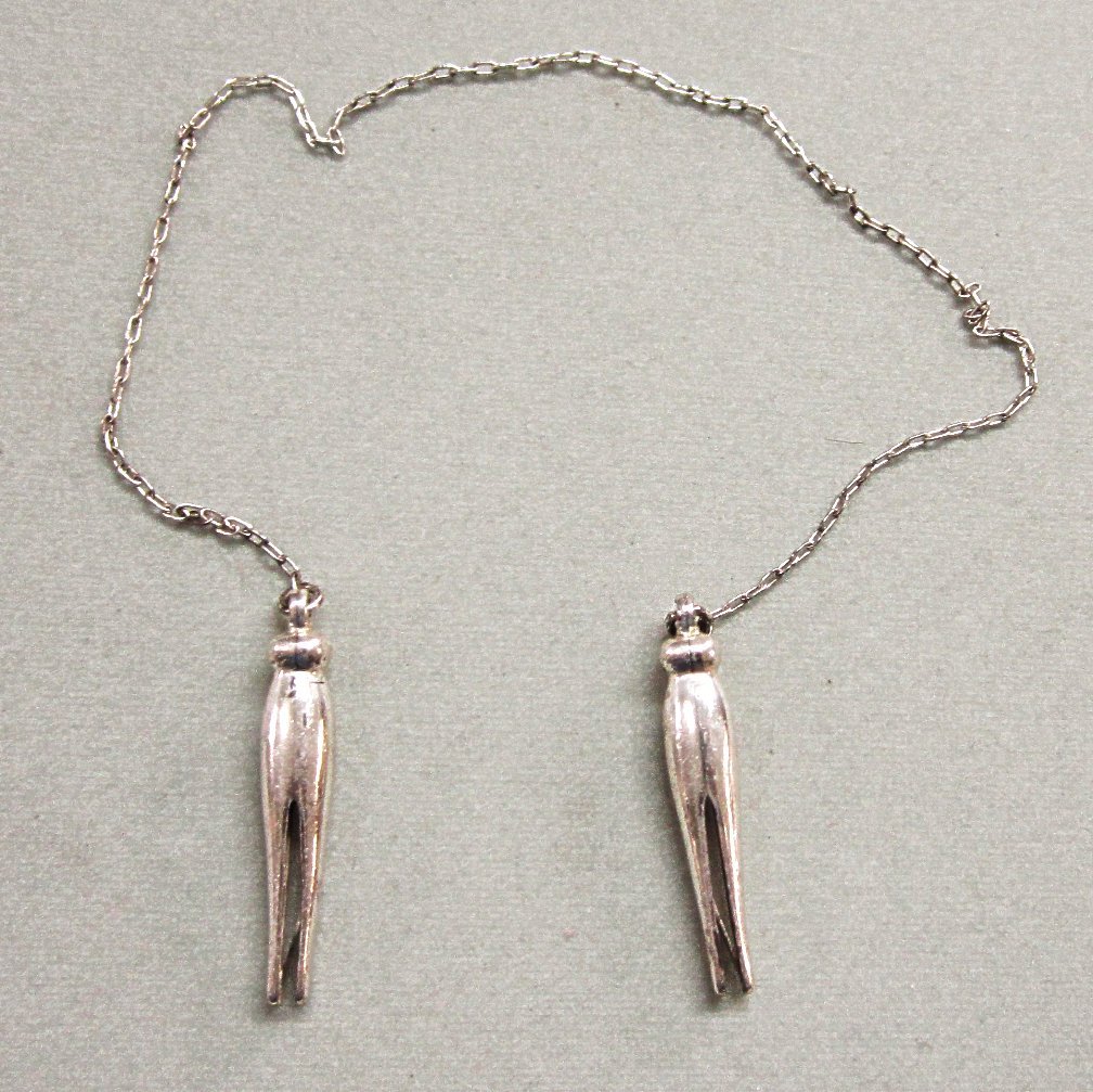 Sterling Silver Bib Clips Clothespins H F Barrows Sterling Silver Bib Clips Clothespins H F Barrows
