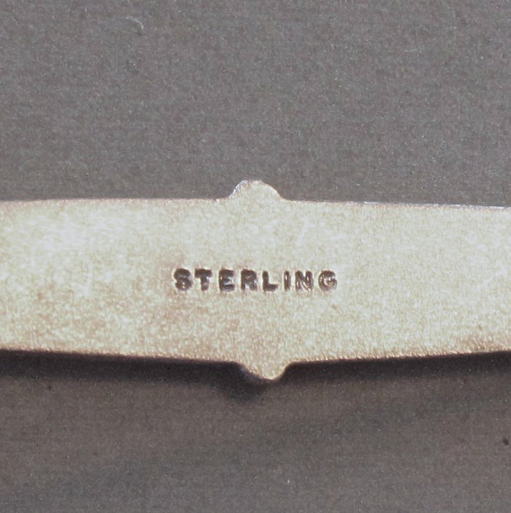 Art Nouveau Sterling Silver and Guilloche Enamel Bar Pin Art Nouveau Sterling Silver and Guilloche Enamel Bar Pin